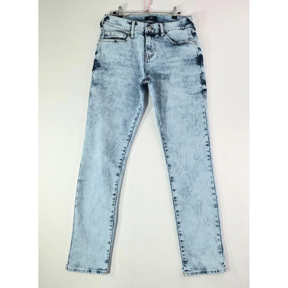 True Religion Geno Relaxed Slim Jeans Mens 31x31 Light Wash Blue Denim